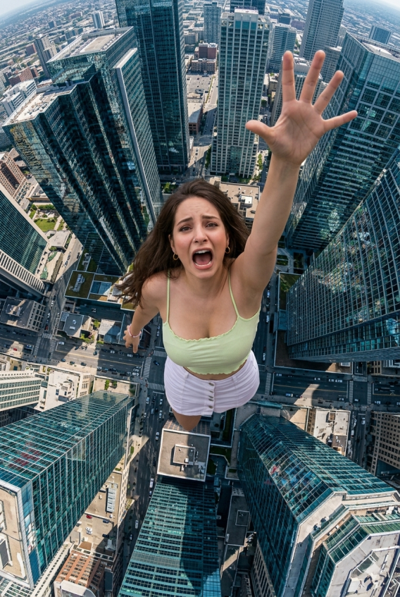 Dramatischer freier Fall