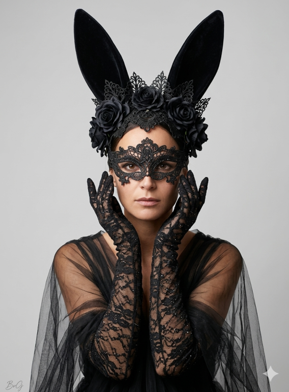 Dark Couture Editorial Porträt