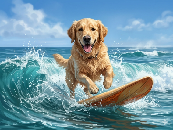 Surfing Dog
